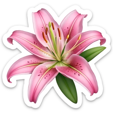 pink lily emoji sticker