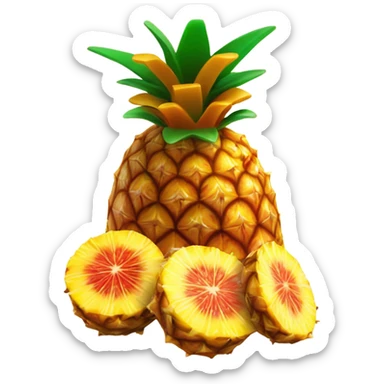 Pineapple with li hing mui powder sticker