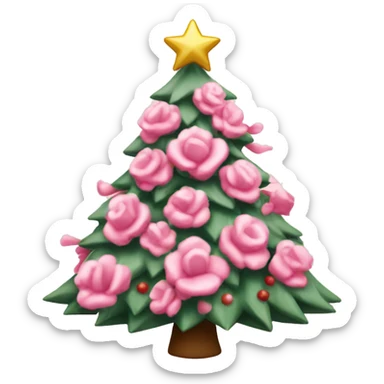 Sapin Noël rose  sticker