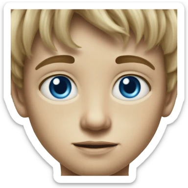 realistic portrait of a boy blue eyes sticker