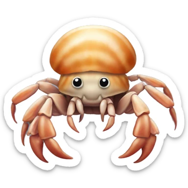 cute little hermit crab sticker