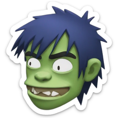 gorillaz 2D sticker