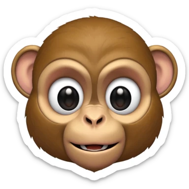 monkey with a black eye from a punch sticker