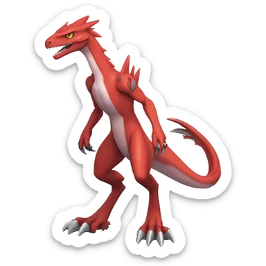  Cool Edgy Digimon-Fakemon-Guilmon-Genesect-Velociraptor-Dragon full body sticker