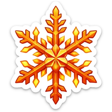 fiery snowflake sticker