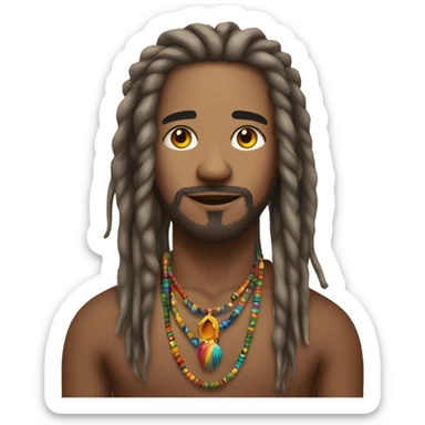 Cute dreadhead man sticker