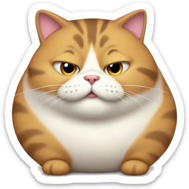 Fat cat sticker