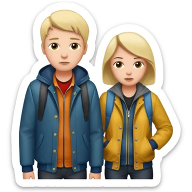 Someone helping otherone drunk friend walk home sticker