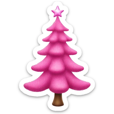pink Christmas tree sticker