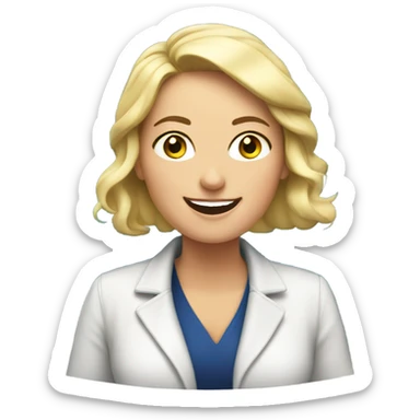 White woman celebrating New Year’s Eve  sticker