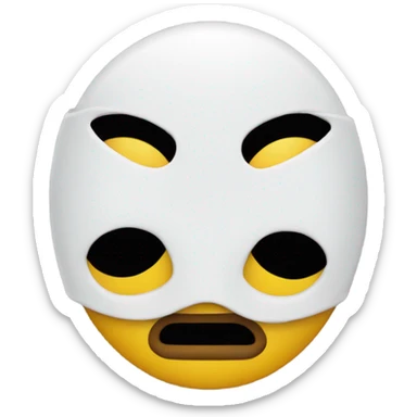 Emoji wearing a ski mask sticker