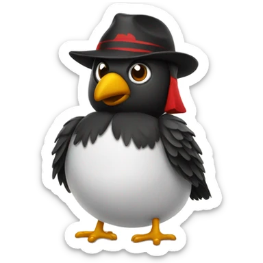 bird with UGA hat sticker