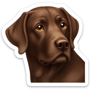 labrador chocolate sticker