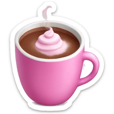 Pink hot chocolate sticker