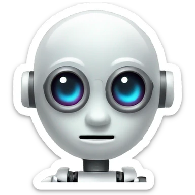 Cute FinTech Robot with dollar signs for eyes sticker
