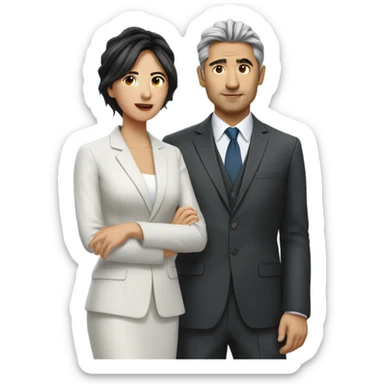 Man in suit with messy hairLatin man with asian wife sticker