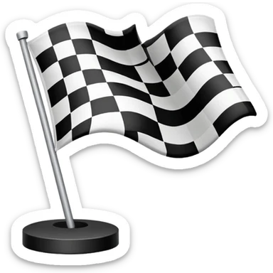 finish line with checkered flag sticker