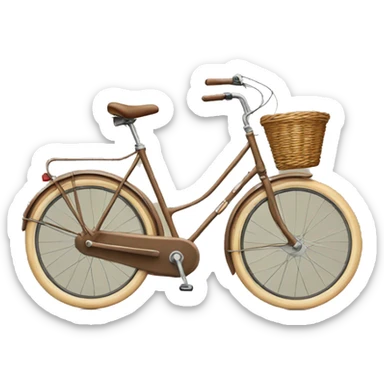 vintage light brown bike  sticker