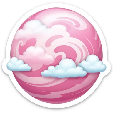 pink planet sticker