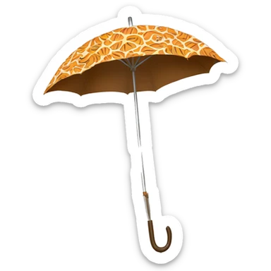 Open umbrella with tigress pattern sticker