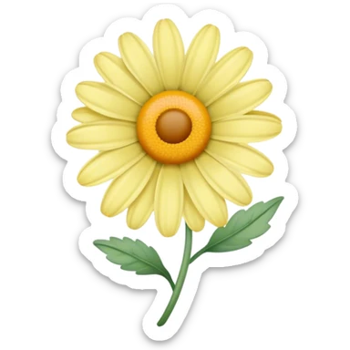 pastel yellow daisy sticker
