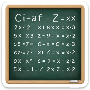 math formula on a chalkboard sticker