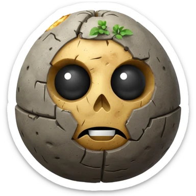 A potato death star sticker