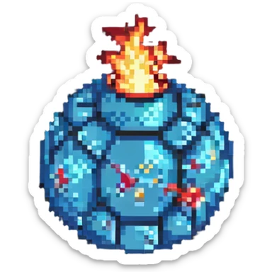 minimalist simple bomb power up item sticker