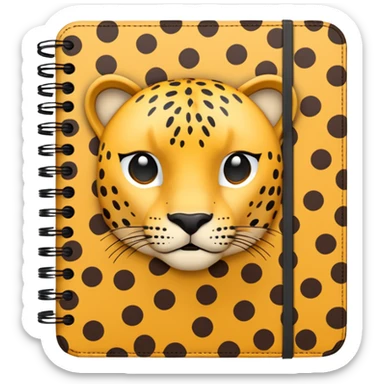 leopard patterned notebook sticker