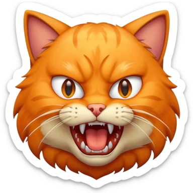 cat rage sticker