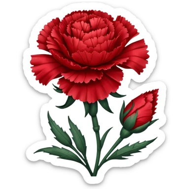 more carnation less rose. Darker red and transparent background sticker