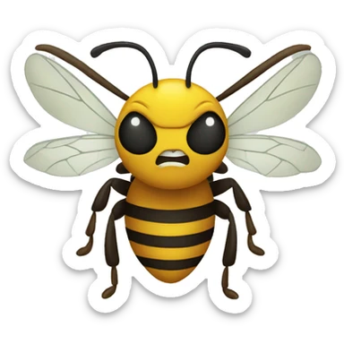 angry hornet sticker