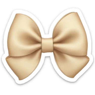 Beige bow sticker