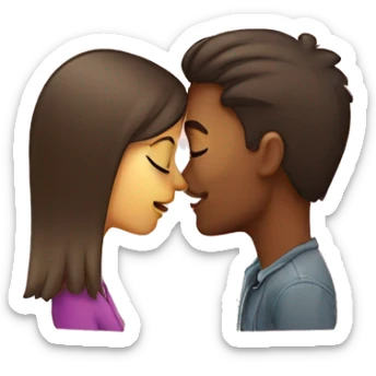 girlfriend and boyfriend kissing  sticker