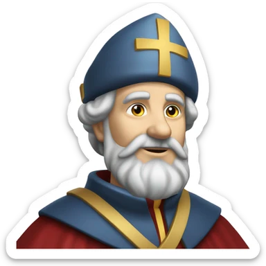 Bisschop Sint Nicolaas grote mijter sticker