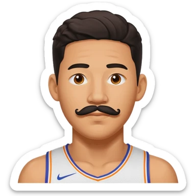 devin booker with mustache sticker
