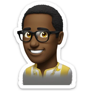 Diddy with Brazilian glasses sticker