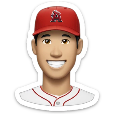 shohei ohtani laugh sticker