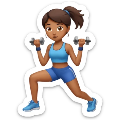 brown girl butt workout sticker