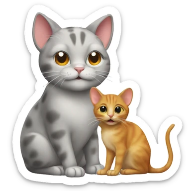 cat and mouse  sticker