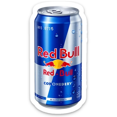 Kokos blåbär redbull sticker