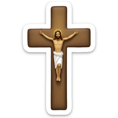 Cross with Jesus on it  sticker