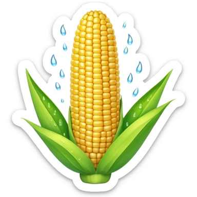 soaking wet corn on the cob  sticker