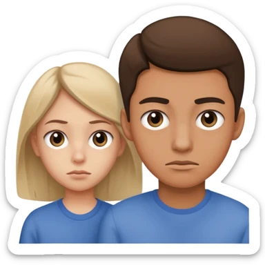 Indifference - lack of interest, concern, or sympathy - teenager rolling eyes with parent behind them sticker