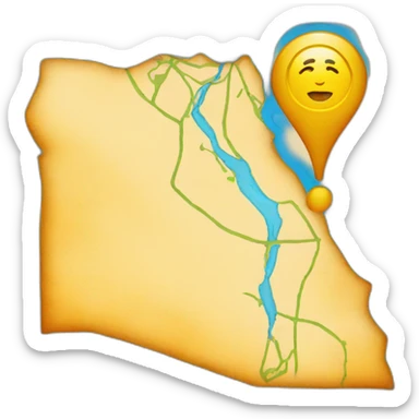 Map with Egypt pinned sticker