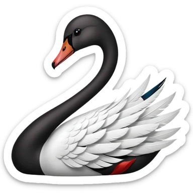 emoji blach swan sticker