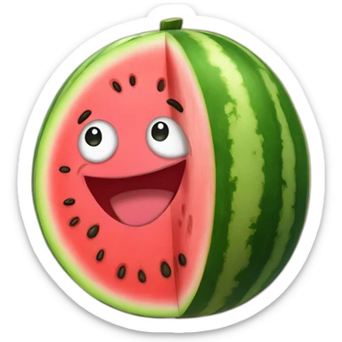 full body plump watermelon sticker