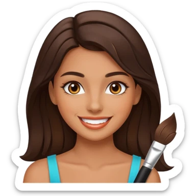 sexy girl makeup brunette sticker