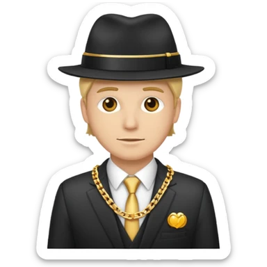 White guy pimp sticker