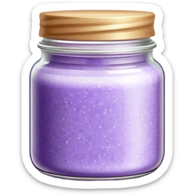 Light Lavander body scrub inscription sticker